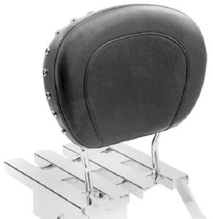Mustang Sissy Bar Pad - Smooth, Black Studs Motorcycle Street - 75320