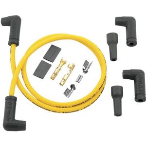 ACCEL Universal 8.8mm Plug Wire Kit - Dual Plug 90 Deg. Ends - Yellow Motorcycle Street - 173082