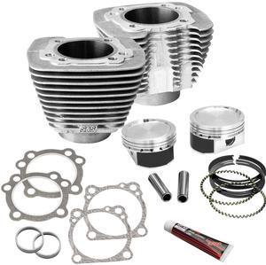 S&S Cycle Cylinder And Piston Conversion Kit - Silver Motorcycle Street - 910-0301
