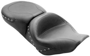 Mustang One-Piece Wide Touring Studded Seat - Black Studs Motorcycle Street - 75577