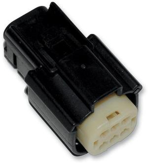 Namz Molex MX 150 Female Connector - 6-Pin - Black Motorcycle Street - NM-33472-0601