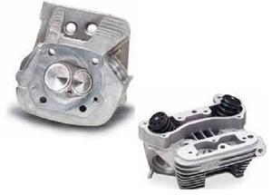 S&S Cycle Super Stock Cylinder Heads (O-Ring Intake) - Stock Bore - Aluminum Finish Motorcycle Street - 90-1496