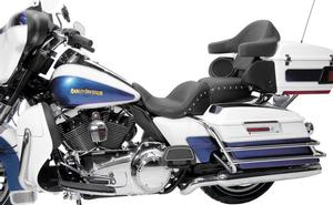 Mustang 1-Piece Lowdown Touring Seat - Chrome Studs Motorcycle Street - 79701