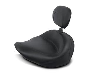 Mustang Wide Touring Solo Seat With Driver Backrest - Vintage Motorcycle Street - 79454