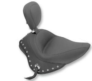 Mustang Wide Solo Front Seat With Removable Backrest - Studded Motorcycle Street - 79740