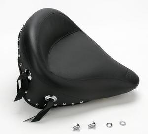 Mustang Vintage Wide Solo Seat - Chrome Studded Motorcycle Street - 75094