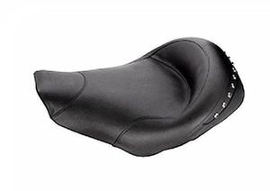 Mustang Wide Studded Solo Seat - Black Studs Motorcycle Street - 75578
