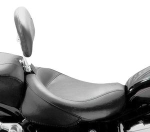 Mustang Wide Touring Vintage Solo Seat With Driver Backrest Motorcycle Street - 79126