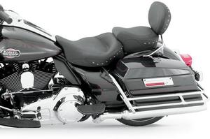 Mustang Super Wide Studded Solo Seat - Black Studs Motorcycle Street - 76069