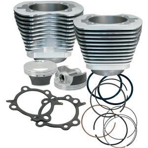 S&S Cycle 95in. Big Bore Kit - Silver Powder-Coated Motorcycle Street - 910-0200