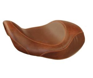 Mustang Wide Tripper Forward Solo Seat - Smooth - Brown Motorcycle Street - 76708
