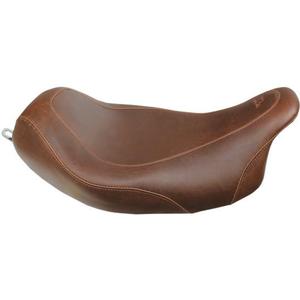 Mustang Wide Tripper Solo Seat - Smooth - Brown Motorcycle Street - 76720