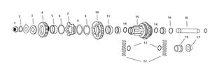 Andrews 2nd Gear Countershaft For 4-Speed Big Twin (10) Motorcycle Street - 202160