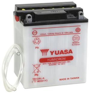 Yuasa YB12AL-A Yumicron Battery Motorcycle Street - YUAM2221Y
