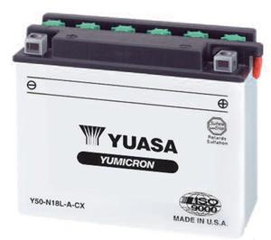 Yuasa Y50-N18L-A-CX Yumicron Battery Motorcycle Street - YUAM2218C