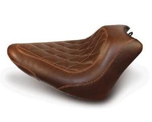 Mustang Wide Tripper Solo Seat - Diamond Stitch - Brown Motorcycle Street - 76766