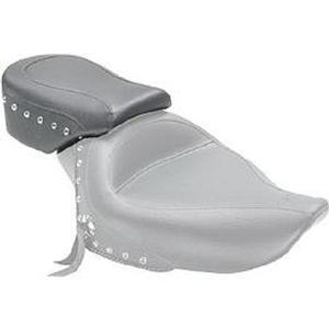 Mustang Wide Rear Solo Seat - Studded Motorcycle Street - 76751