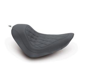 Mustang Wide Tripper Solo Seat - Diamond Stitch - Black Motorcycle Street - 76802