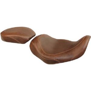 Mustang Wide Tripper Solo Seat - Smooth - Brown Motorcycle Street - 76702