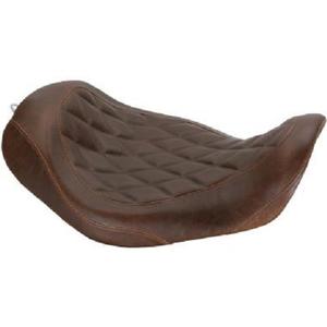 Mustang Wide Tripper Solo Seat - Diamond Stitch - Brown Motorcycle Street - 76706