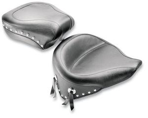 Mustang Studded Wide Solo Seat Motorcycle Street - 76179