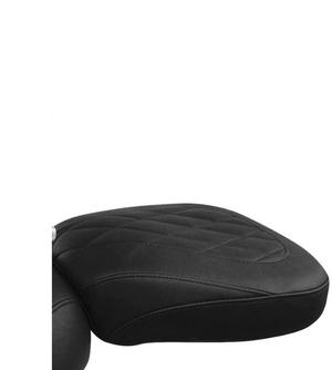 Mustang Wide Tripper Passenger Seat - Diamond Stitch - Black Motorcycle Street - 76705