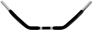 Wild 1 1 1/4in. Chubby Handlebar - Dresser Bar - Black Motorcycle Street - WO504B