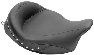 Mustang Super Wide Studded Solo Seat - Chrome Studs Motorcycle Street - 76068