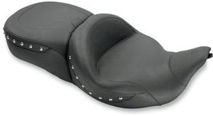 Mustang Super Touring One-Piece Studded Seat With Receiver - Chrome Studs Motorcycle Street - 79546