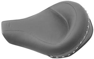 Mustang Wide Studded Solo Seat - Black Studs Motorcycle Street - 75566