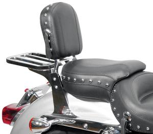 Mustang Setback Sissy Bar Pad - Studs With Conchos Motorcycle Street - 76498