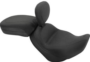 Mustang Two-Piece Seat With Driver Backrest - Vintage Motorcycle Street - 79005