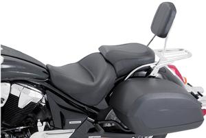 Mustang Wide Touring Two-Piece Seat - Vintage Motorcycle Street - 76061