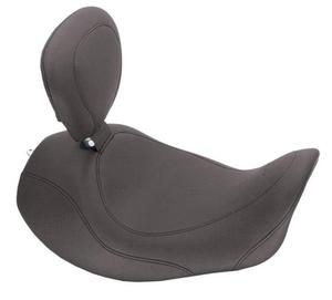 Mustang Wide Tripper Forward Solo Seat - Smooth - Black Motorcycle Street - 76707