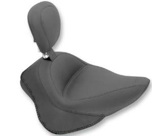 Mustang Wide Touring Solo Seat With Removable Backrest - No Studs Motorcycle Street - 79742