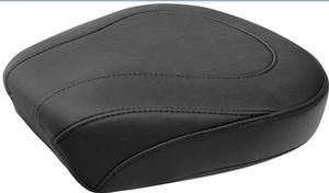 Mustang Wide Tripper Passenger Seat - Smooth - Black Motorcycle Street - 76693