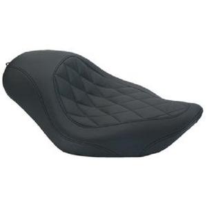 Mustang Wide Tripper Solo Seat - Diamond Stitch - Black Motorcycle Street - 76762