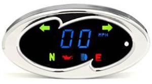 Dakota Digital Gauges Bar Mount Speedo With Indicators, Oval Motorcycle Street - MCL-5100