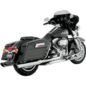 Vance & Hines Twin Slash Round Slip-Ons - Chrome Motorcycle Street - 16763