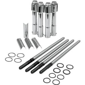 S&S Cycle Adjustable Pushrod Kit With Covers - Standard Motorcycle Street - 930-0024