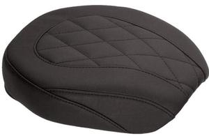 Mustang Wide Tripper Passenger Seat - Diamond Stitch - Black Motorcycle Street - 76695