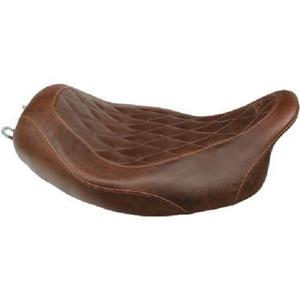 Mustang Wide Tripper Solo Seat - Diamond Stitch - Brown Motorcycle Street - 76722