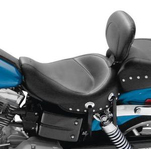 Mustang Wide Touring Studded Solo Seat With Driver Backrest Motorcycle Street - 79109