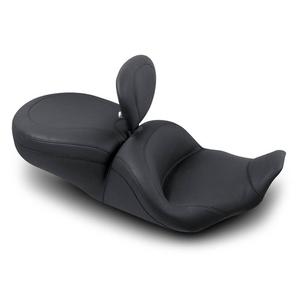 Mustang 1-Piece Lowdown Touring Seat With Driver Backrest - No Studs Motorcycle Street - 79672