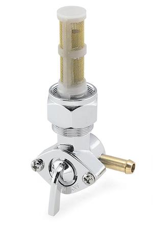 Bulletpruf Chrome Fuel Valve 90 Degree Right Outlet For 1975 To 2006 Models Motorcycle Street - 011413