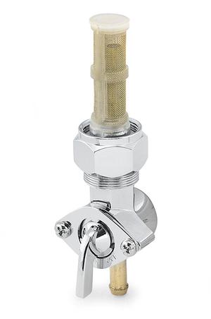 Bulletpruf Chrome Fuel Valve With Straight Outlet For 1975 To 2006 Models Motorcycle Street - 011411