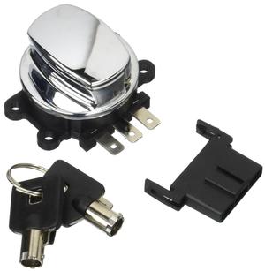 Bulletpruf Chrome Side Hinge Ignition Switch With Round Key Motorcycle Street - 370095