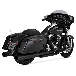 Vance & Hines Oversized 450 Slip On Mufflers, Black With Black Titan End Caps Motorcycle Street - 46650